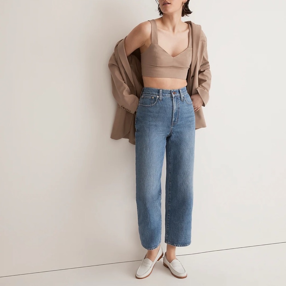 Madewell The Perfect Vintage Wide-Leg Crop Jean in Montclare Wash size 28